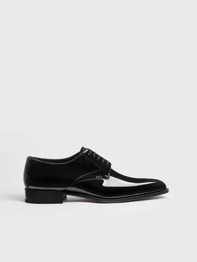 NIB Dior Timeless Derby Shoe Black Patent Calfskin